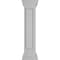 Ekena Millwork 10"W x 48"H Straight Newel Post with Panel, Flat Capital & Base Trim (Installation kit included) NWL10X48SPF0B0 - alternate 3